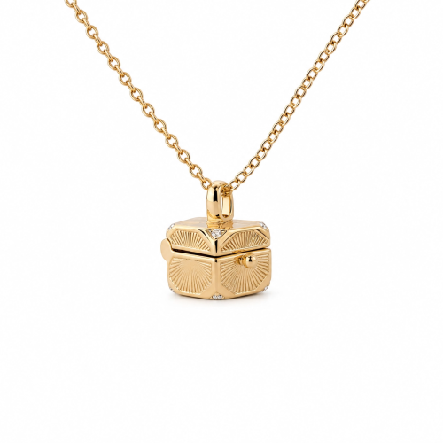 Sun Box Locket Necklace