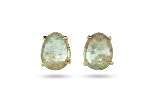 Green Kyanite Stud Earrings