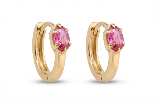 Pink Topaz Earrings