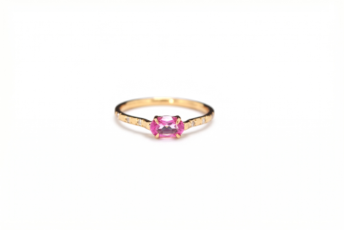 Ring with Pink Topaz Stone