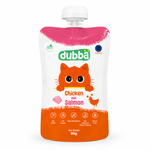 عصارة dubba دجاج وسلمون 90g
