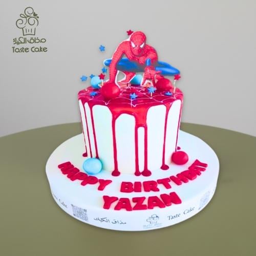 كيك سبايدر مان تصميم بسيط