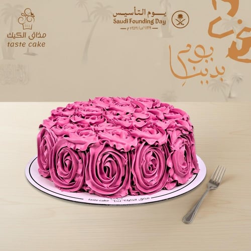 روز كيك وردي بينك