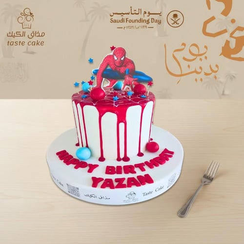 كيك سبايدر مان تصميم بسيط