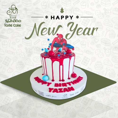 كيك سبايدر مان تصميم بسيط