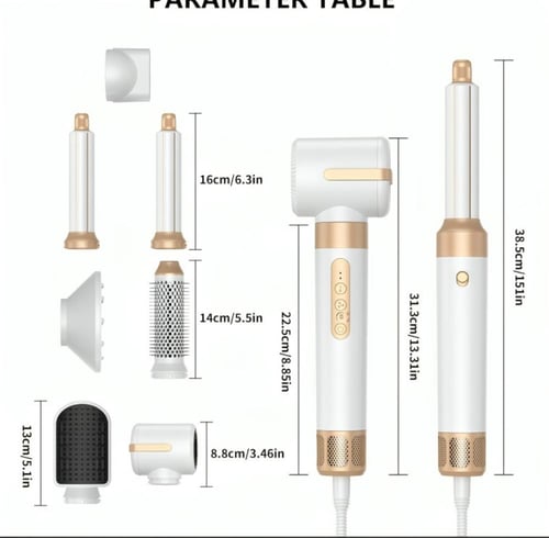 برسكن استشوار الشعر الاحترافي بمحرك توربو 7 في 1 ا...
