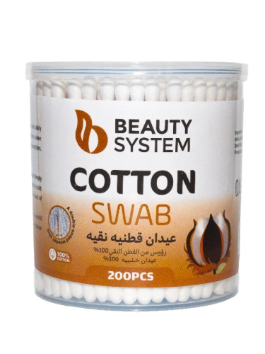 Beauty System wooden cotton sticks 200 pieces