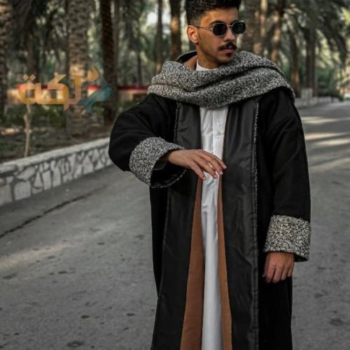 فروة رجالية دبل فيس فاخرة مع شال