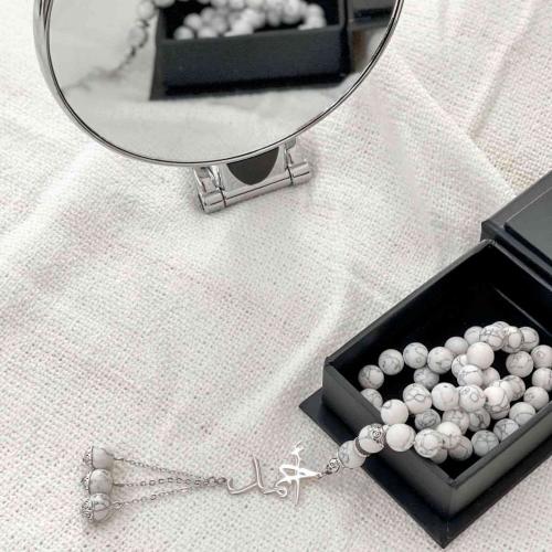 سبحه عقيق رخامي با الاسم