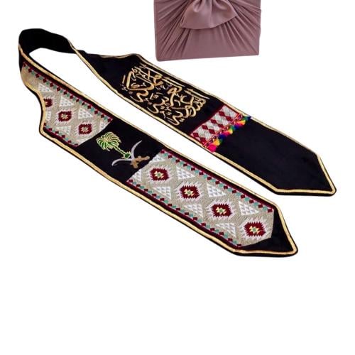 وشاح اليوم الوطني السعودي – تصميم فاخر مطرز