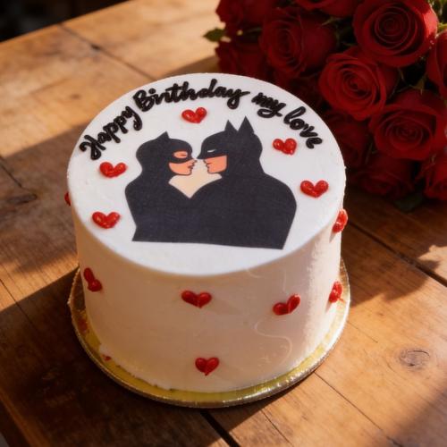 كوري كيك باتمان happy birthday my love 3 inch