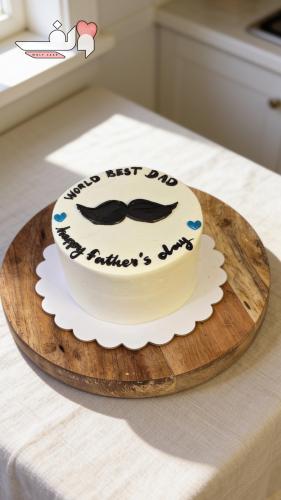 كيك 4 انش طبقتين word best dad