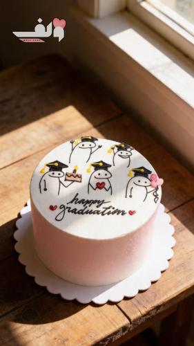 كيكة happy graduation نجاح وتخرج 6 انش 3 طبقات