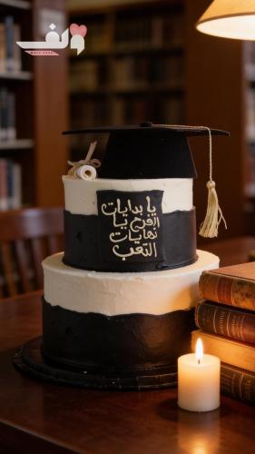 كيكة نجاح وتخرج يابدايات الفرح يانهايات التعب دوري...