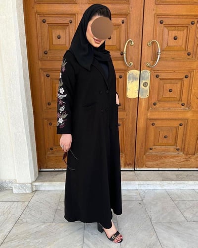 كلوش تطريز وينتر فلاور ـ قماش كويتي