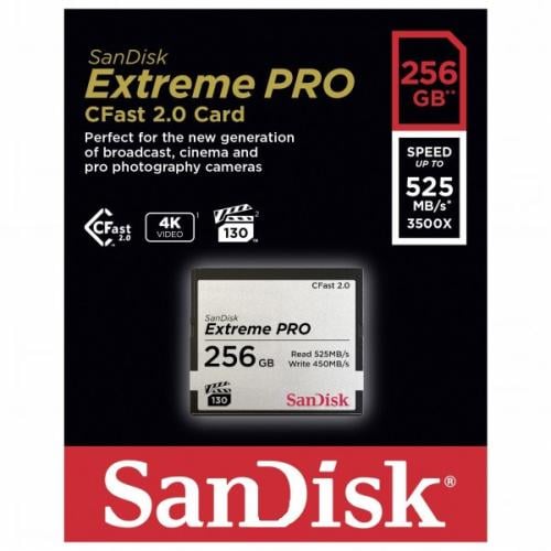 SanDisk Extreme PRO CFAST 2.0 256GB 525MB/s