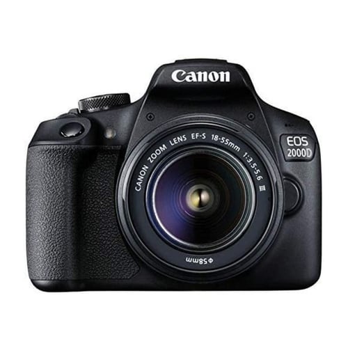 Canon EOS 2000D DSLR camera with 18-55mm DC III le...