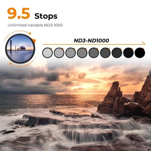 K&F Concept 67 mm Variable ND Filter ND3-ND1000 KF...