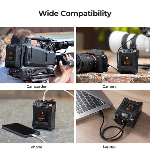 K&F Concept V Mount Battery, 99Wh Mini V-Mount Bat...
