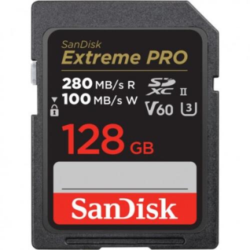 SanDisk 128GB SDXC Extreme PRO V60/UHS-II/U3/R280-...