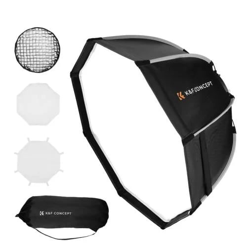K&F 22" / 55cm Octagonal Softbox Quick Release Bow...