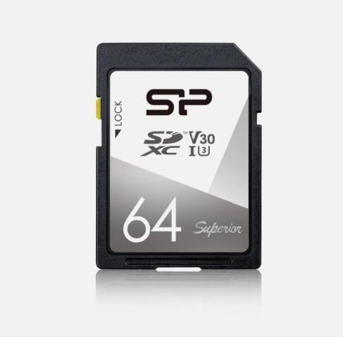 Silicon Power 64GB UHS-1 U3 V30 Superior SDXC Memo...