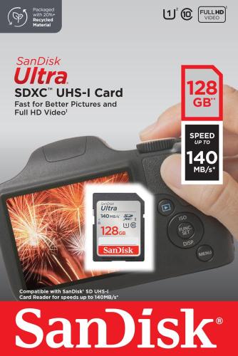 SANDISK ULTRA SDXC 128GB 140MB/s UHS-I Class 10