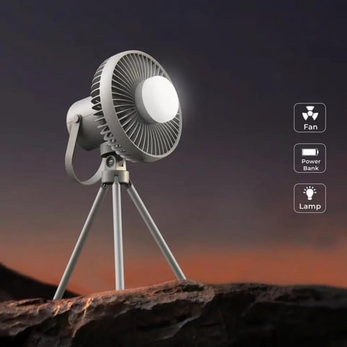 K&F Concept Camping Fan with LED Light, Three Wind...