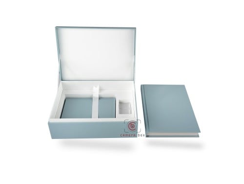 ألبوم طقم حراري جلد بدون حشو سماوي A4+A5+USB