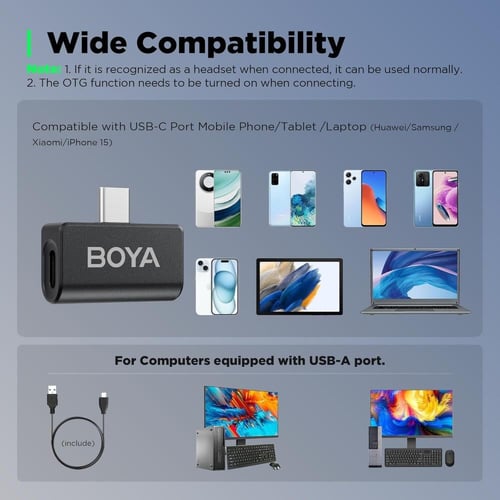 Boya Omic-U 2.4GHz Wireless Microphone System