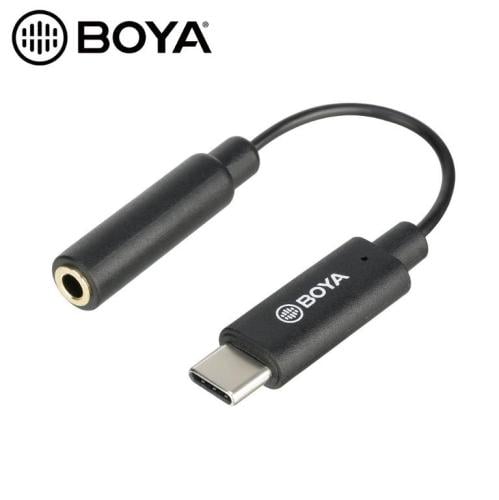 Boya BY-K9 3.5mm TRRS / USB Type-C Mikrofon Adapto...