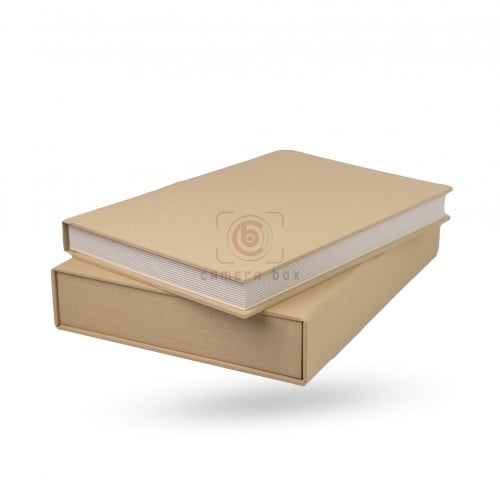 ألبوم بدون حشو قماش بيج A5