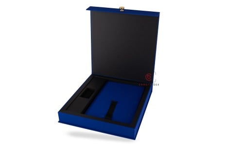 ألبوم أزرق بدون حشو مع مقبض A4+USB