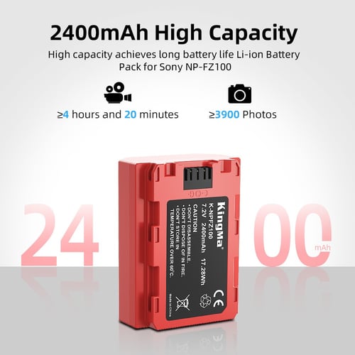 KingMa NP-FZ100 high capacity Battery for SONY, 24...