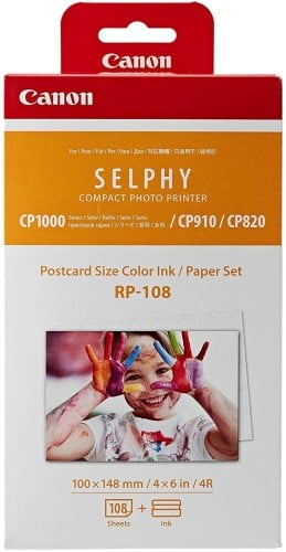 Canon RP-108 Color Ink/Paper Set, Compatible with...