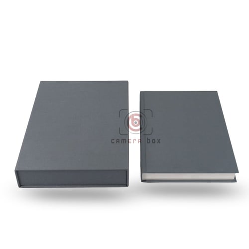 ألبوم مع حشو 20 صورة قماش رمادي A5