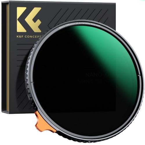 K&F Concept 67mm Black Mist 1/4 + ND2-400 Variable...