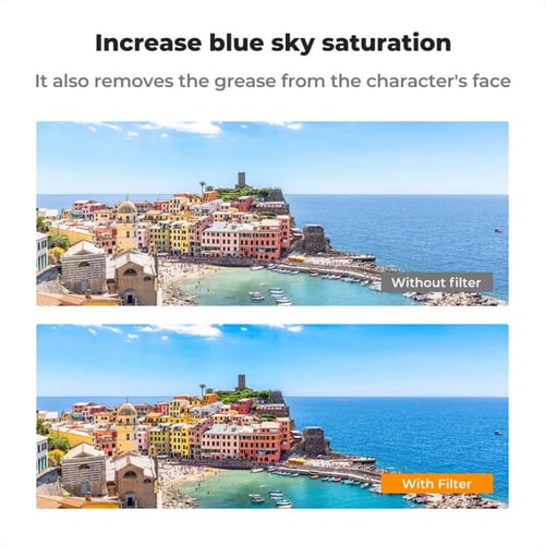 K&F 52mm Clip-on CPL Phone Camera Lens Filter Kit,...