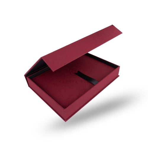 ألبوم مع حشو 40 صورة قماش عنابي A4