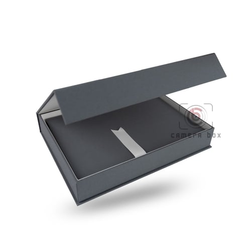 ألبوم مع حشو 20 صورة قماش رمادي A5