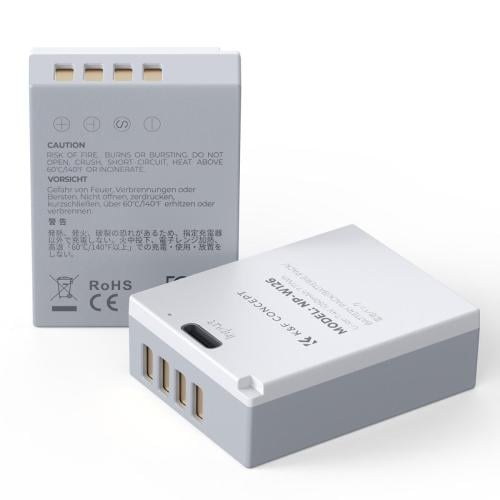K&F Concept 2-Pack NP-W126 NP-W126S Battery with U...