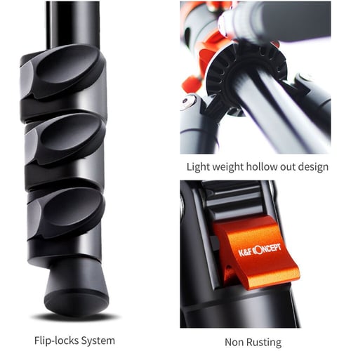 K&F Concept SA254M2 DSLR Camera Aluminum Tripod wi...