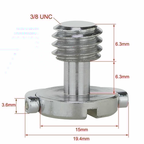 3/8 Inch Folding D-Ring Adapter Screw