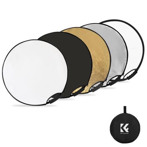 (K&F Concept 5-in-1 Circular Reflector with Handle...