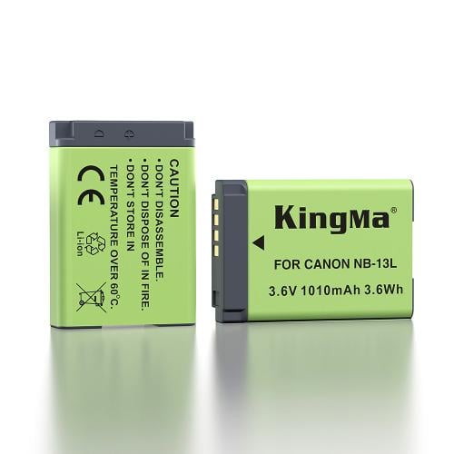 KingMa 1010mAh NB-13L Battery for Canon G1X III, G...