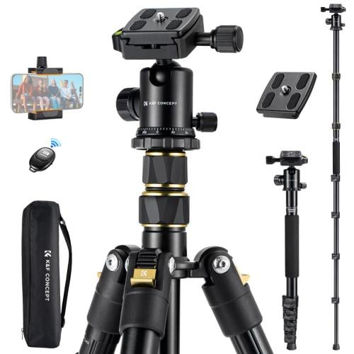 72''/1.84m Camera Tripod With Bluetooth Remote Con...