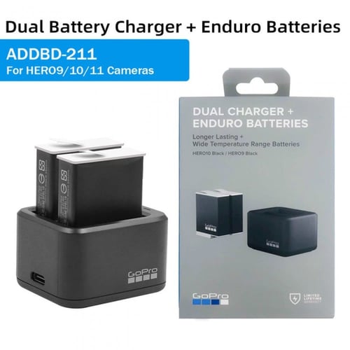 GoPro Dual-Battery Charger with Two Enduro Batteri...