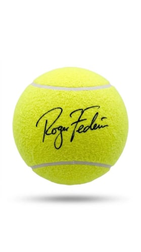 كرة كبيرة موقعة من روجر فيدرر - Roger Federer sign...