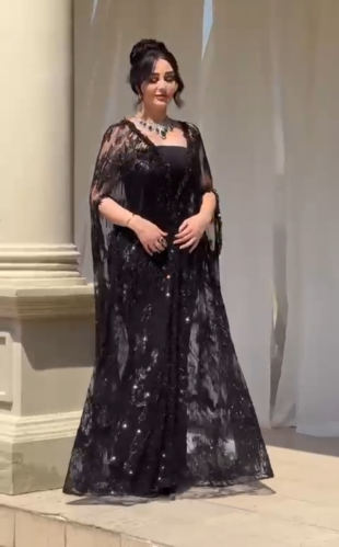 فستان نسائي سهره جذااااب راقي لون اسود Latina
