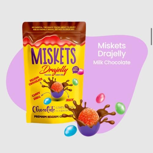 حلوى جيلي مغطاة بشوكلاته